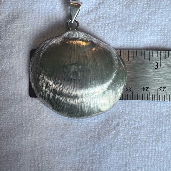 Vintage Taxco Mexico TR 50 925 Silver Clam Shell Pendant - Picture 7 of 10